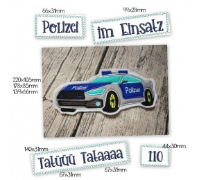 Stickdatei - Polizeiauto Satin